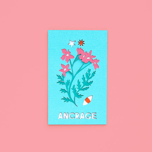 Mini Affiche "Ancrage" en paper art